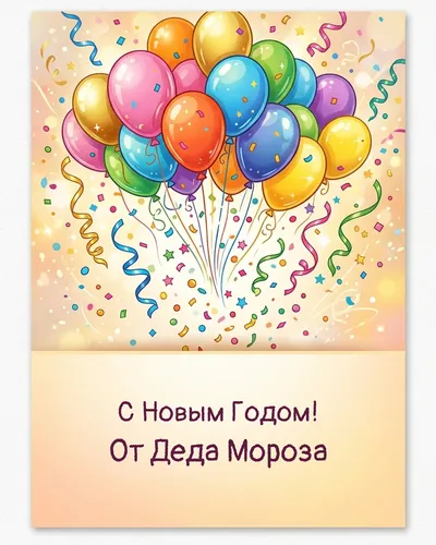открытка от деда мороза — с красными и зелеными оттенками